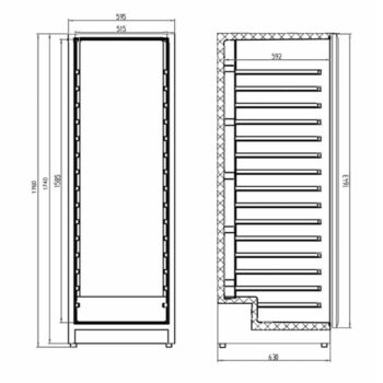 Шкаф винный tefcold tfw 400 2f